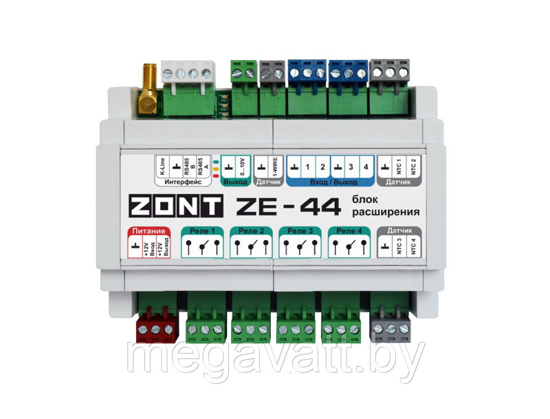 Блок расширения ZONT ZE-44 для контроллеров - фото 1 - id-p219791286