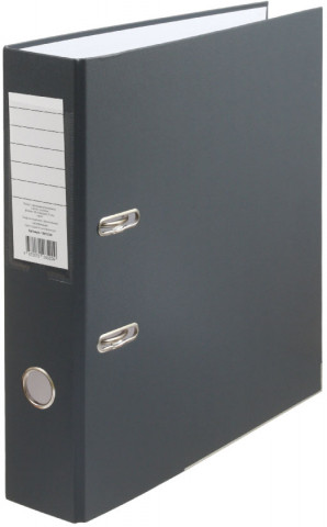 Папка-регистратор OfficeStyle с односторонним ПВХ-покрытием корешок 70 мм, серый - фото 2 - id-p216330844