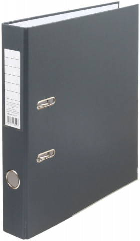 Папка-регистратор OfficeStyle с односторонним ПВХ-покрытием корешок 50 мм, серый - фото 2 - id-p216330845
