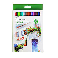 Набор профессиональных цветных карандашей "Сонет" 36 цветов