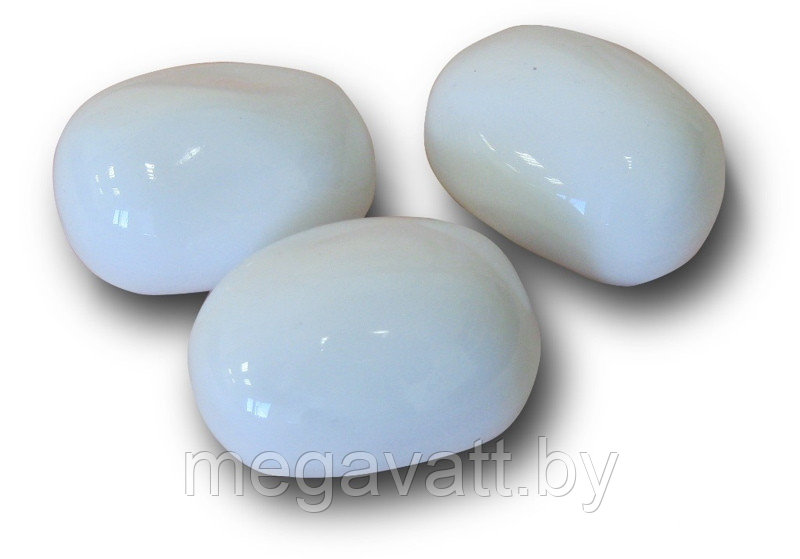 Декоративные керамические камни ZeFire белые 14шт