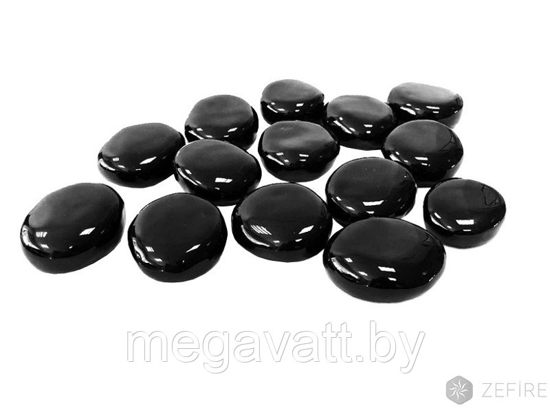 Декоративные керамические камни ZeFire черные 14шт - фото 3 - id-p219791886