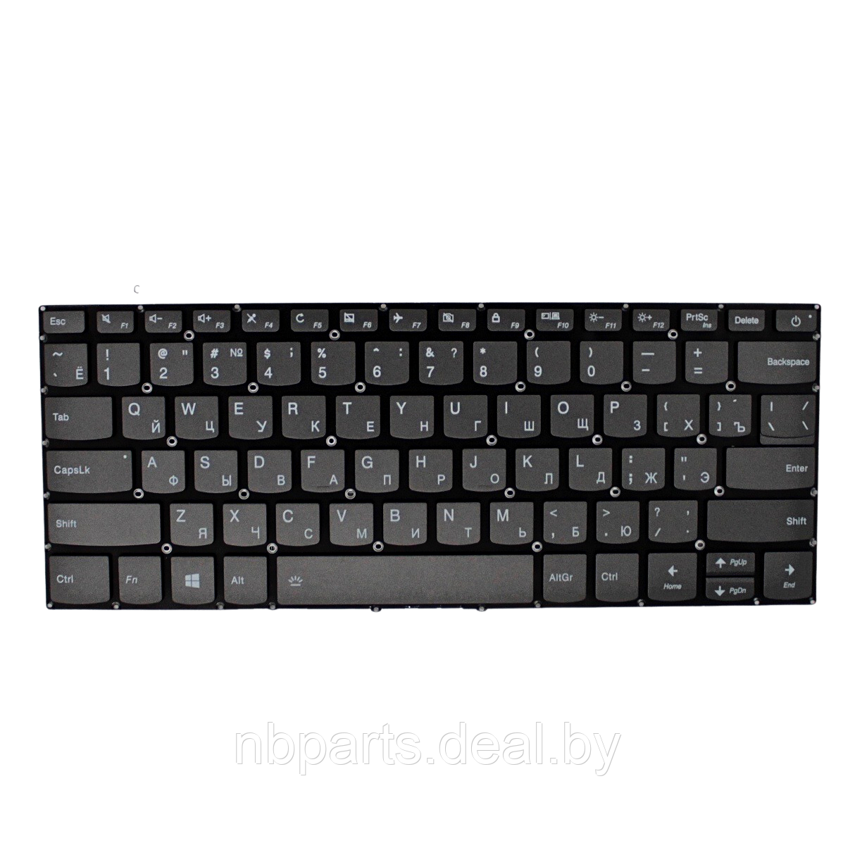 Клавиатура для ноутбука Lenovo 120S-14, 320-14, 330-14 520-14, серая, RU - фото 1 - id-p131024376