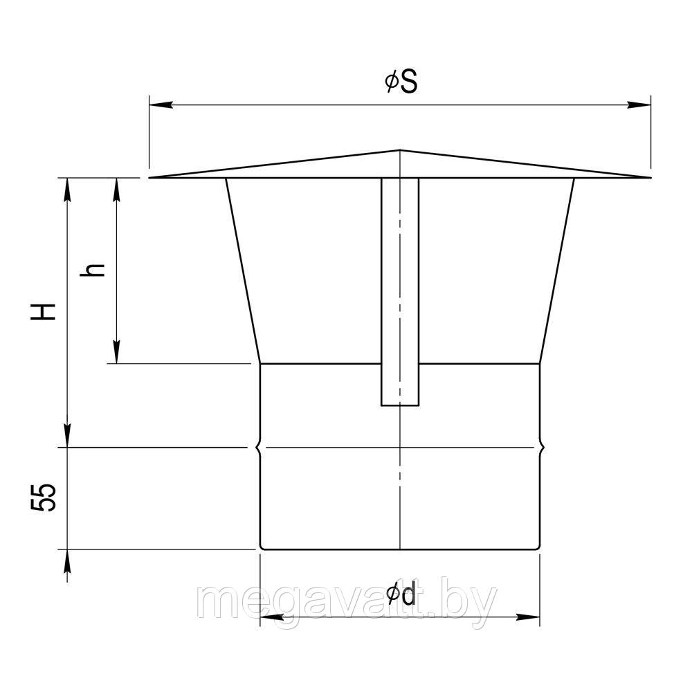 Зонт-К ф. 100-0,5 мм - фото 3 - id-p219791945