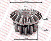 Шестерня полуоси правая Z-13/20 ф=36 мм.