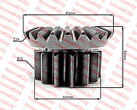 Шестерня правой полуоси Z-15/24 ф=36 мм.