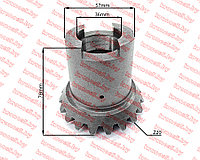 Шестерня левой полуоси коническая Z-20 ф=36 мм