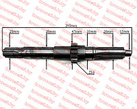 Вал первичный L=285. Z-6/16/6 120/220