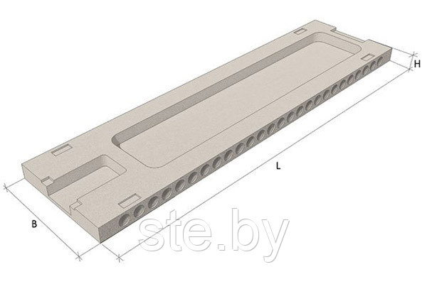 Плита ребристая ПРС56.15-15АтV (сантехническая) - фото 1 - id-p219800861