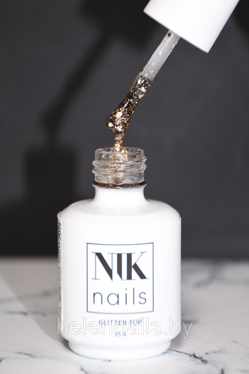 NIK nails glitter top confetti 02 15g - фото 1 - id-p219809890