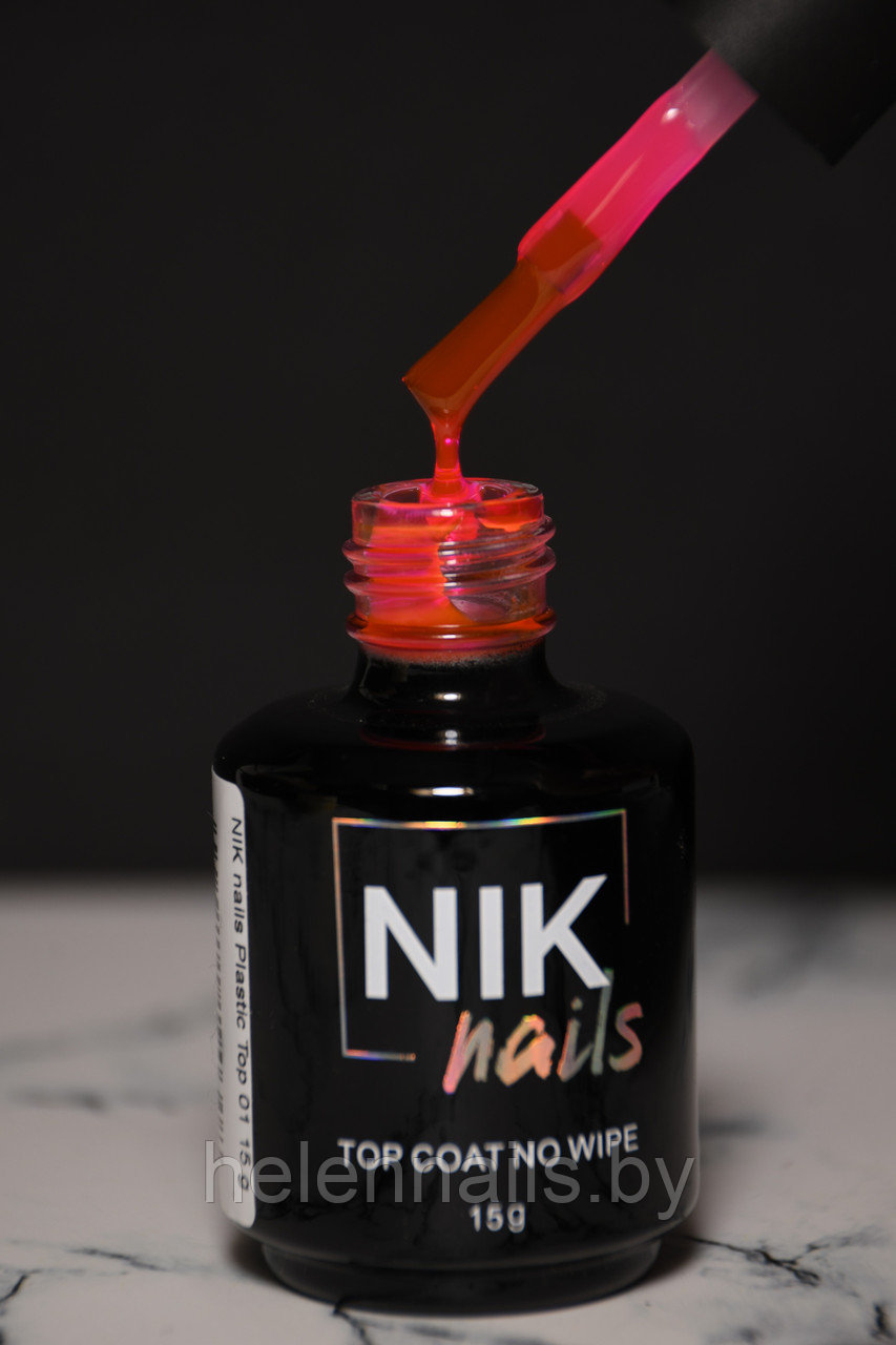 NIK nails top coat no wipe plastic 01 15g - фото 1 - id-p219811729