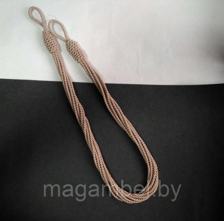 Подхват плетеный для штор и гардин бежевый М 9