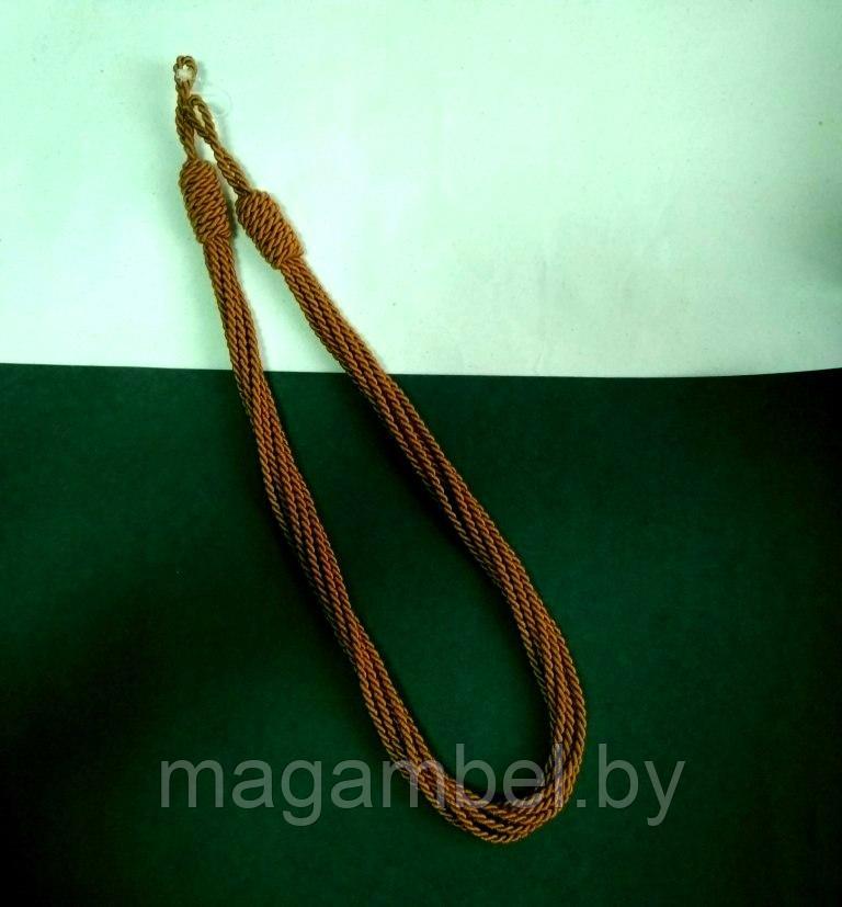 Подхват плетеный для штор и гардин зелено - золотой М 53