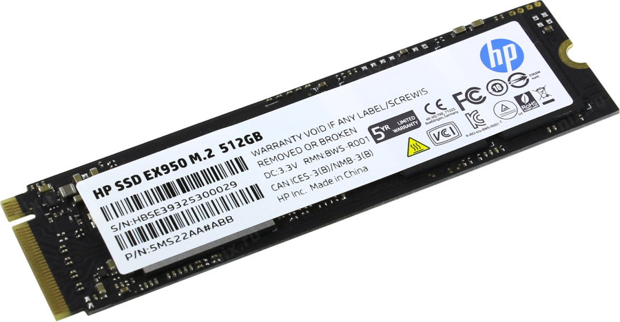 Накопитель SSD 512 Gb M.2 2280 M HP EX950 5MS22AA 3D TLC - фото 1 - id-p219794990