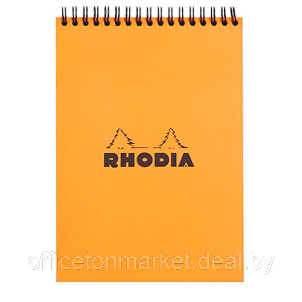 Блокнот "Rhodia", A5, 80 листов, линейка, оранжевый - фото 1 - id-p219812382