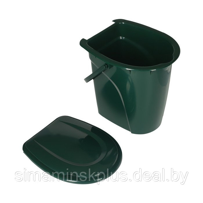 Ведро-туалет, h = 40 см, 24 л, съёмный стульчак, зелёное - фото 6 - id-p219813046