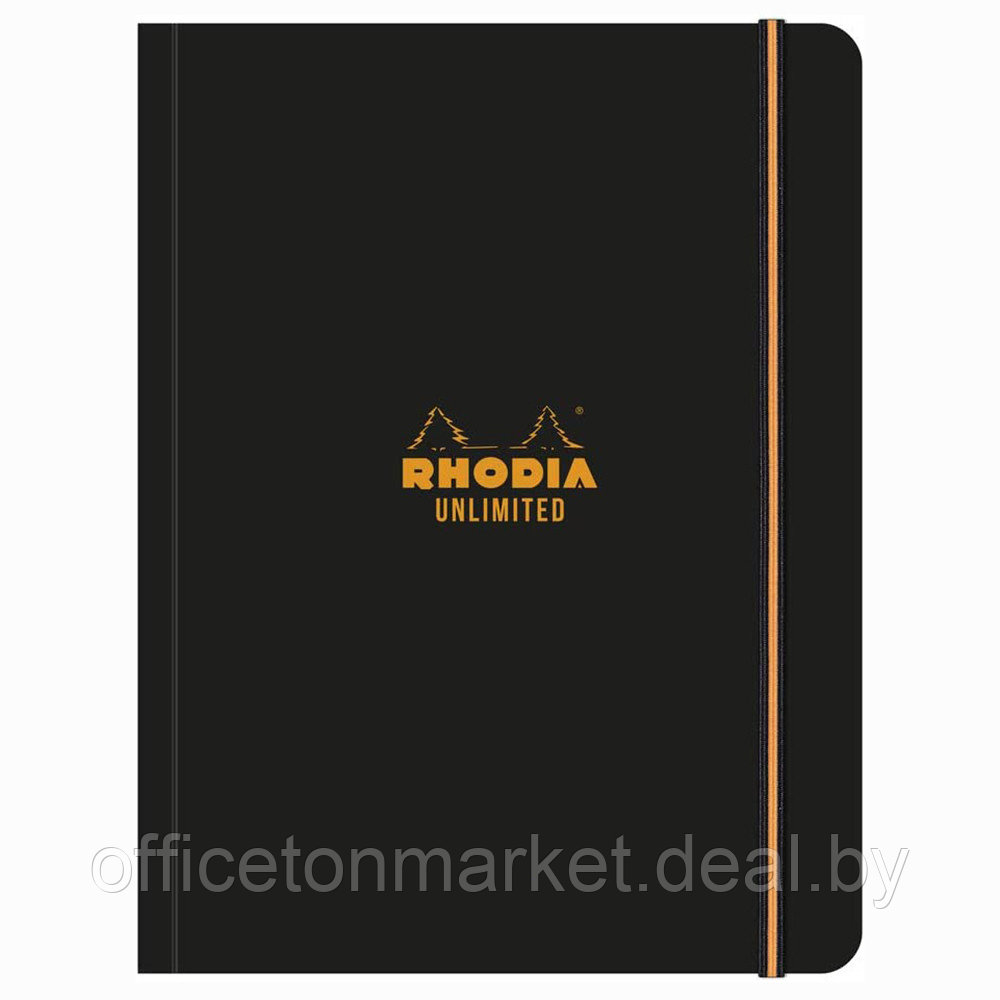 Блокнот "Rhodia Unlimited", А5+, 60 листов, клетка, черный - фото 1 - id-p219812388