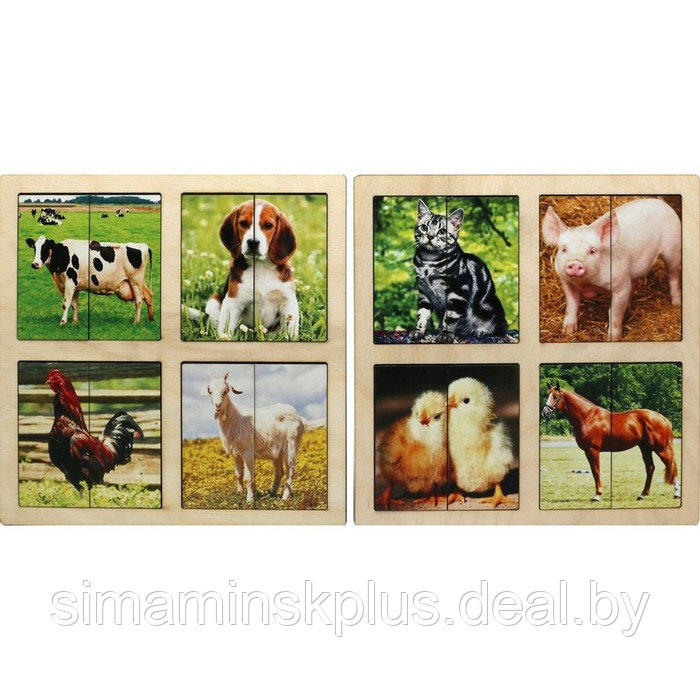 Картинки-половинки «Домашние животные», 2 планшета - фото 3 - id-p219813593