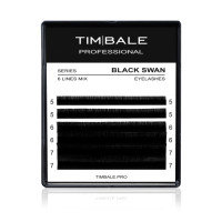 Ресницы чёрные TimBale Black Swan, Микс 6 линий (C 0.07 07-12 мм)