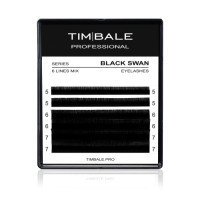 Ресницы чёрные TimBale Black Swan, Микс 6 линий (C 0.07 07-12 мм)