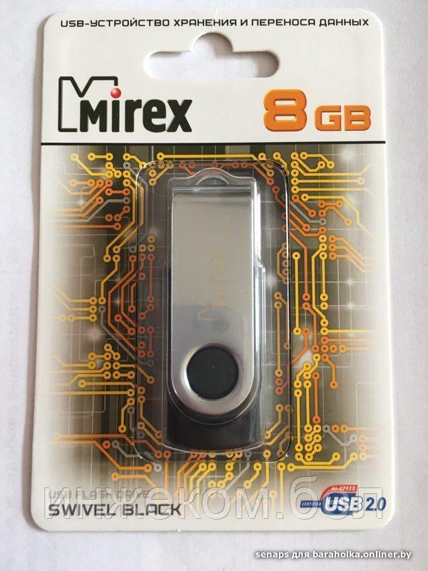 Флешка 8Gb Mirex SWIVEL BLACK