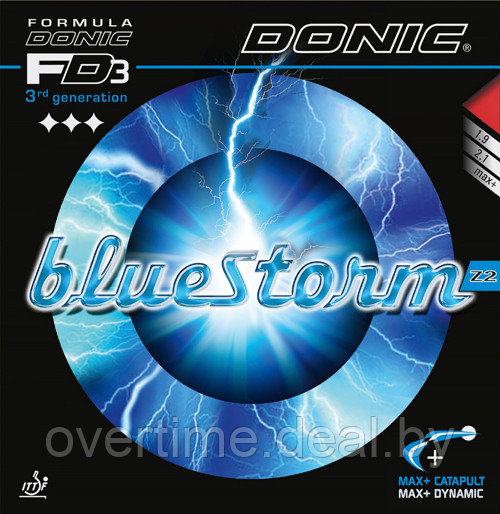 Накладка д/ракетки н/т DONIC BlueStorm Z2,  2.1мм,  Черный