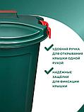 Бак пищевой 100 л с крышкой Геркулес зеленый / синий, фото 4