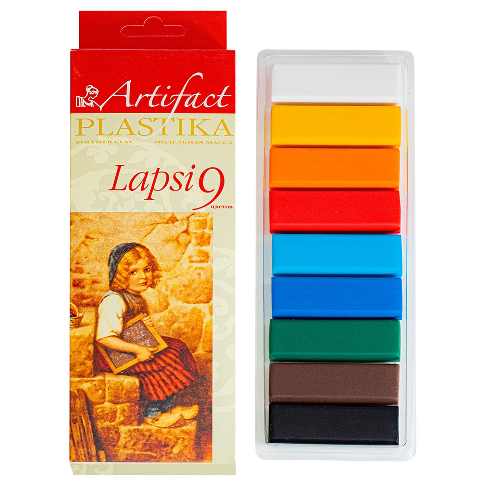 Набор запекаемой пластики 7109-8 Артефакт Lapsi 9, 180 г, 9 классических цветов - фото 1 - id-p219204058