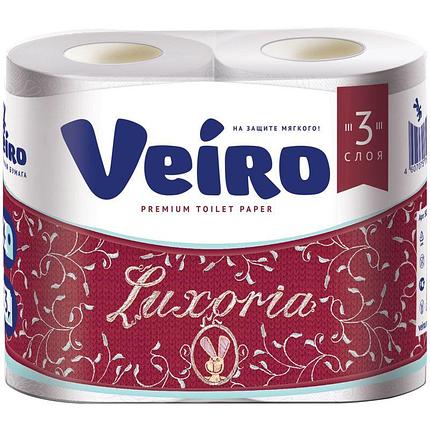 Туалетная бумага Veiro Luxoria, белый, 4 рул., 3 слоя, 10шт в спайке, фото 2