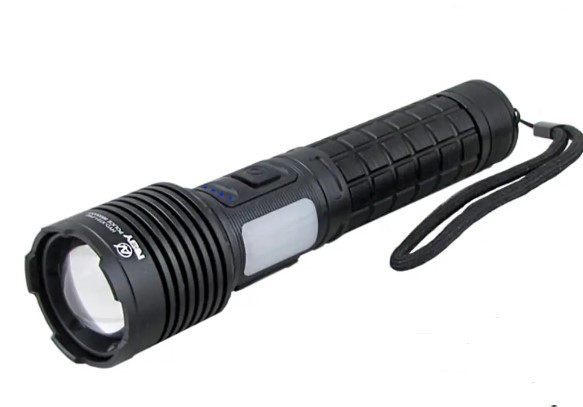 Фонарь ручной - Yemstza YM-X721-P90 + COB(боковая подсветка), 7 режимов света, зум, аккумулятор 1x18650