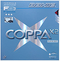 Накладка д/ракетки н/т DONIC Coppa X2 Platin soft, Черный, 2.0мм