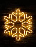 Каркасная светодиодная фигура светящаяся " Снежинка " 40 см, фото 3