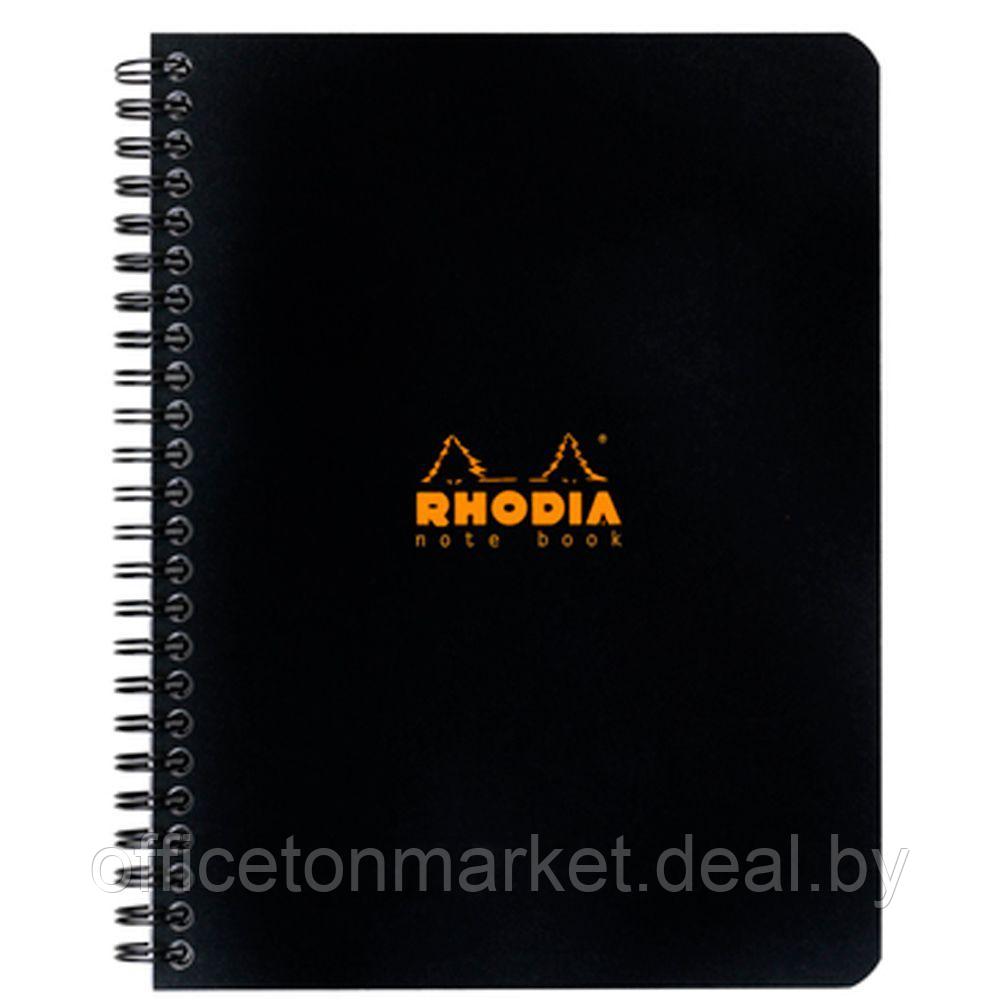 Блокнот "Rhodia", А5+, 80 листов, клетка, черный - фото 1 - id-p219812385