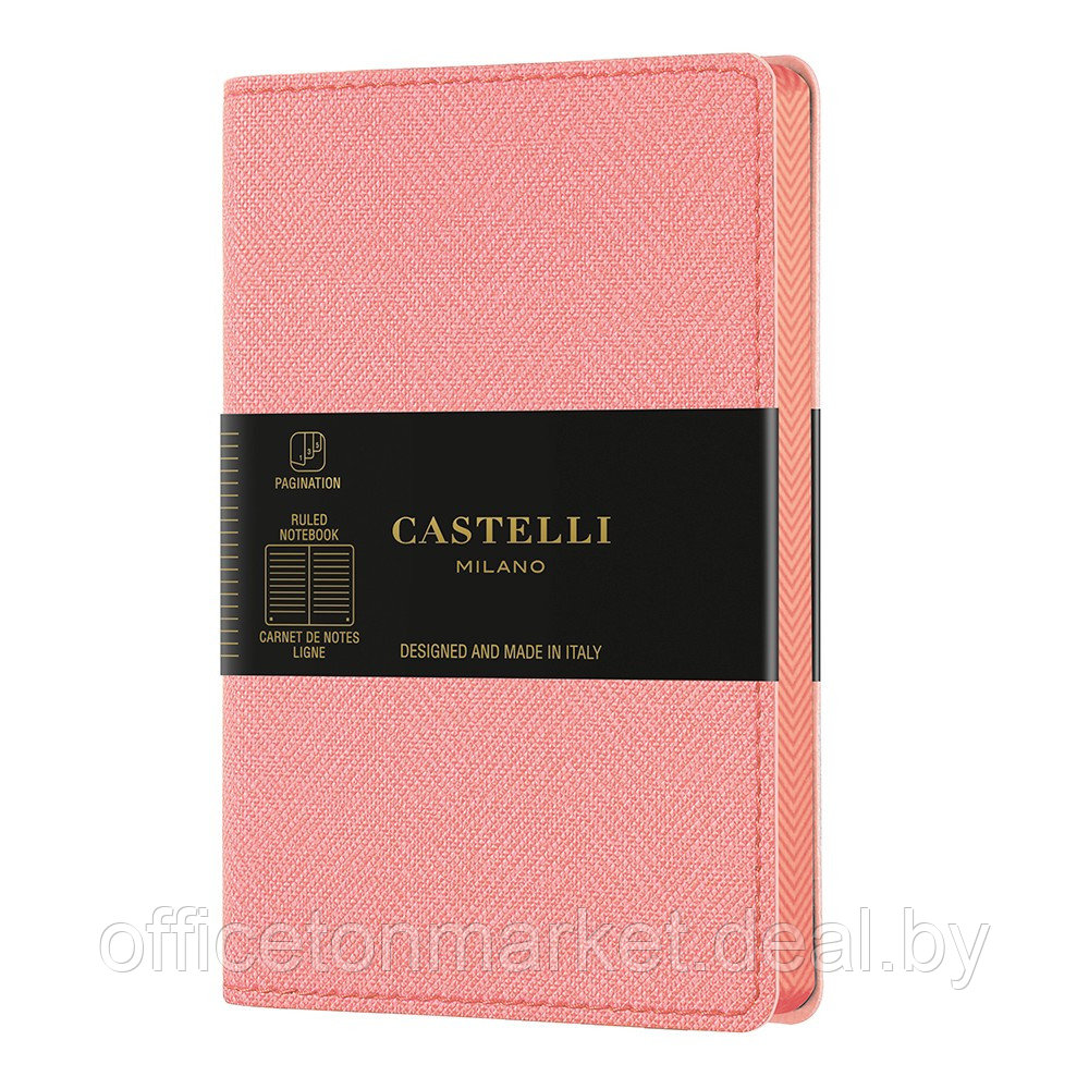 Блокнот Castelli Milano "Harris Petal Rose", A6, 96 листов, линованный, розовый
