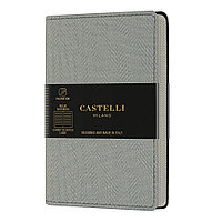 Блокнот Castelli Milano "Harris Oyster Grey", A6, 96 листов, линованный, серый