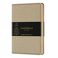 Блокнот Castelli Milano "Harris Desert Sand", A6, 96 листов, линованный, песочный