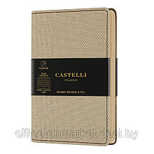 Блокнот Castelli Milano "Harris Desert Sand", A6, 96 листов, линованный, песочный