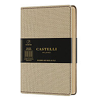 Блокнот Castelli Milano "Harris Desert Sand", A6, 96 листов, клетка, песочный