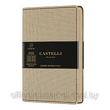 Блокнот Castelli Milano "Harris Desert Sand", A6, 96 листов, клетка, песочный