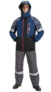 Куртка утепленная зимняя Конструктор (цвет синий с черным)