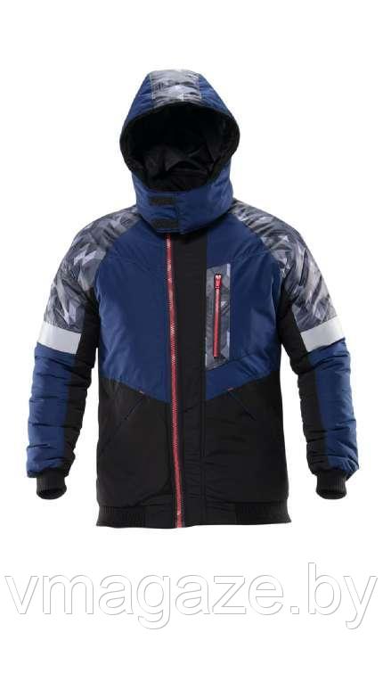 Куртка утепленная зимняя Конструктор (цвет синий с черным) - фото 6 - id-p219827817