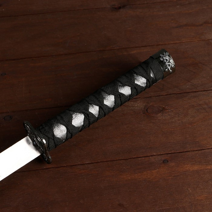 Сувенирное оружие «Катана на подставке», серые ножны под зебру, 89см - фото 3 - id-p219825977