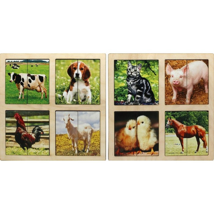 Картинки-половинки «Домашние животные», 2 планшета - фото 3 - id-p219828052