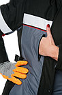 Куртка рабочая утепленная зимняя женская Гросс (цвет серый с отделкой), фото 5