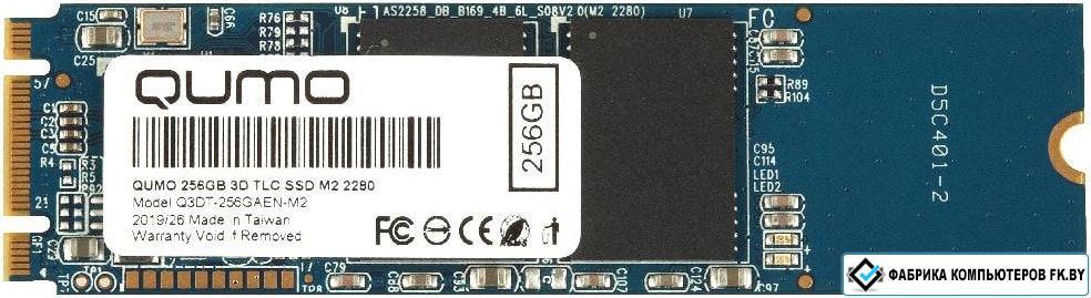 SSD QUMO Novation TLC 3D 256GB Q3DT-256GAEN-M2 - фото 1 - id-p219823598