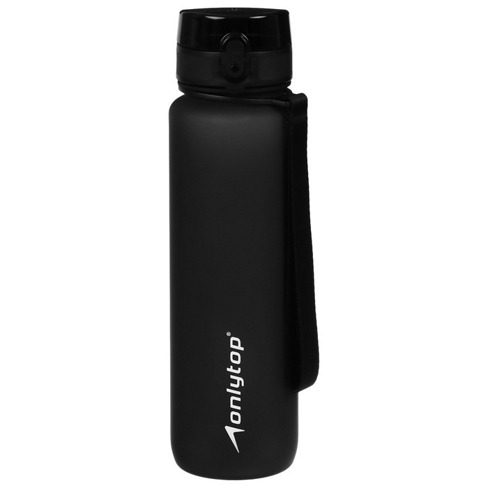 Бутылка спортивная для воды ONLYTOP, 1000 мл, цвет чёрный - фото 5 - id-p219829542