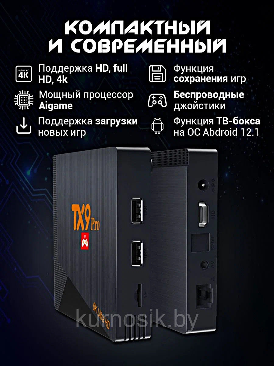 Игровая приставка TX9 Pro 20000 игр + Android Smart TV box 2 в 1 - фото 4 - id-p219828436
