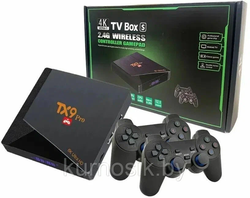 Игровая приставка TX9 Pro 20000 игр + Android Smart TV box 2 в 1 - фото 1 - id-p219828436