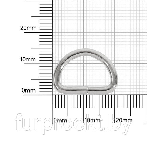 Полукольцо 15х10мм (2,5мм) никель роллинг