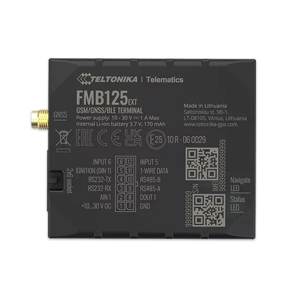 Автомобильный GPS трекер Teltonika FMB125 (с внешней GNSS антенной) - фото 5 - id-p136901097